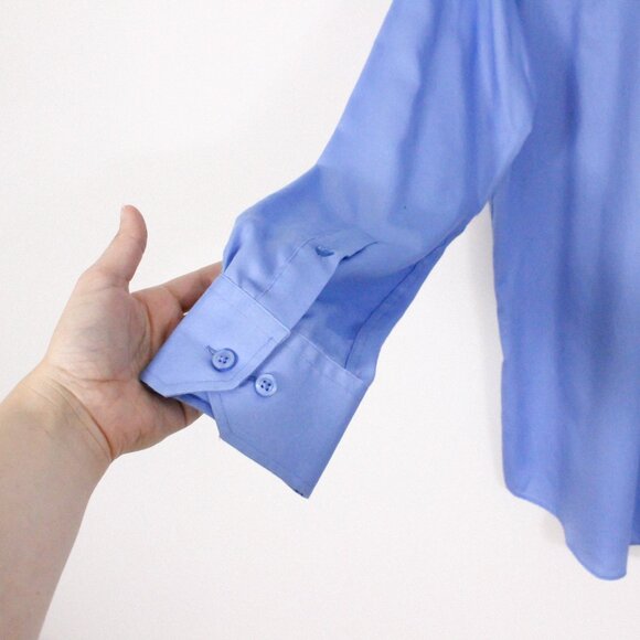 *Mens Bellisimo Blue Button Up Dress Shirt - Picture 6 of 6